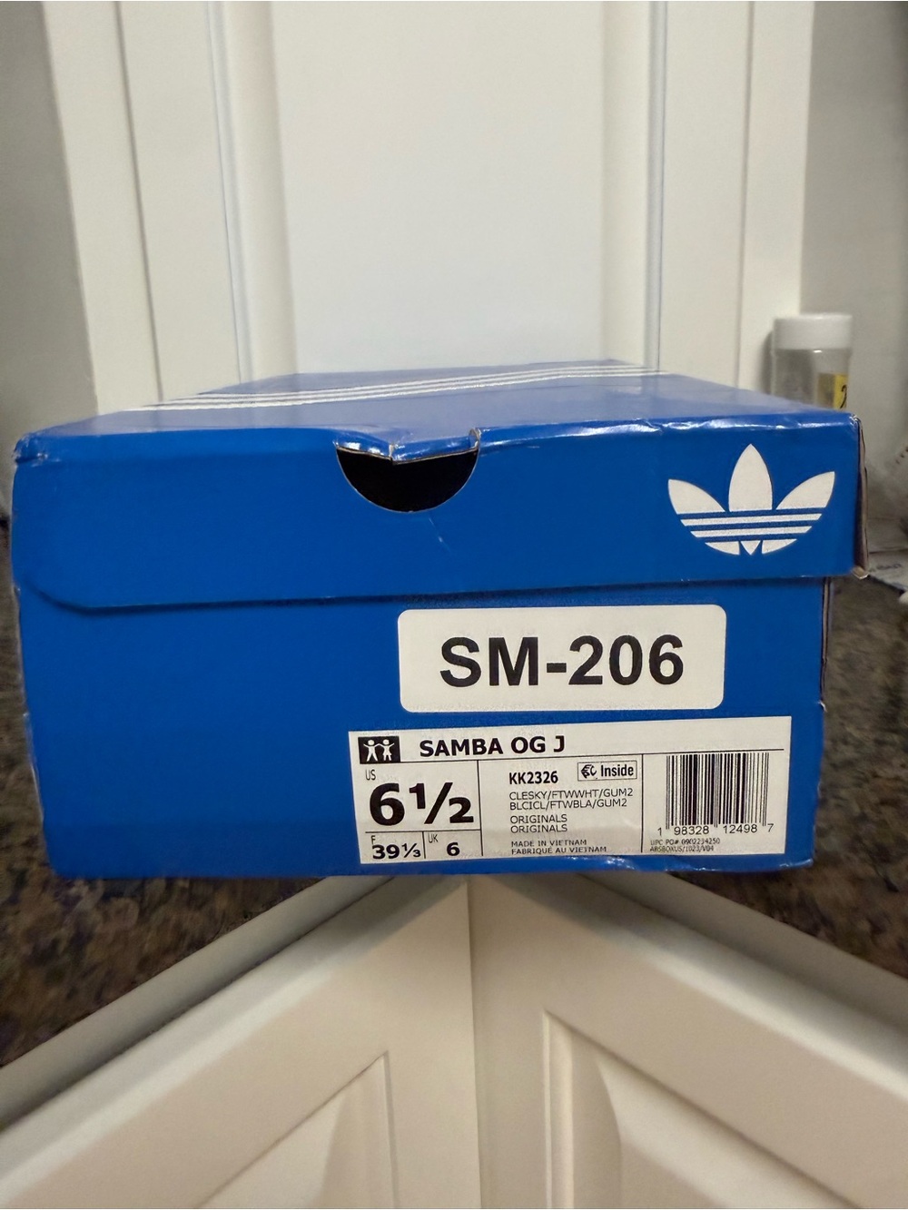 New In Box Adidas Samba OG J Juniors Size 6 1/2 Clesky Metallic Blue Boys Girls - Picture 4 of 4